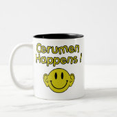 cerumen gebeurt tweekleurige koffiemok (Links)