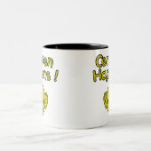 cerumen gebeurt tweekleurige koffiemok (Center)