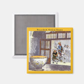 Cervantes dooplettertype in Alcalá de Henares Magneet (Voorkant / Achterkant)