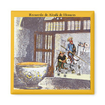 Cervantes dooplettertype in Alcalá de Henares