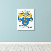 Cervantes Family Crest Canvas Afdruk (Insitu (Houten vloer))