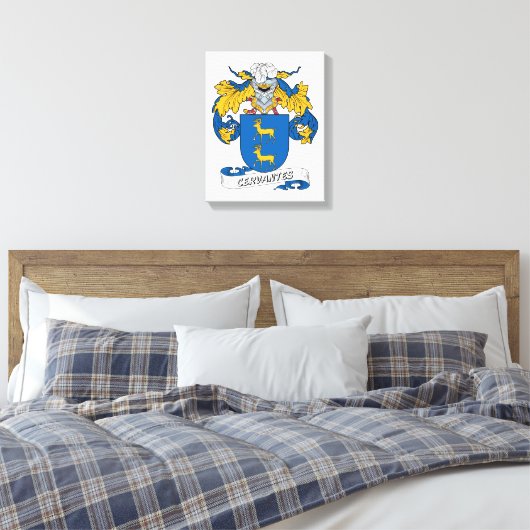 Cervantes Family Crest Canvas Afdruk (Insitu (Slaapkamer))