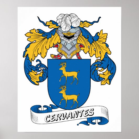 Cervantes Family Crest Poster (Voorkant)