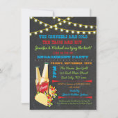 Cervezas and tacos Engagement Party invitations Kaart (Voorkant)
