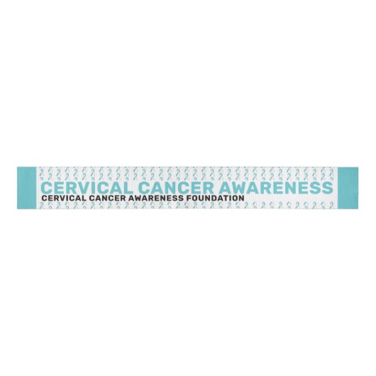 Cervic Cancer Awareness Pattern Grosgrain Lint (Voorkant)