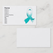 Cervic Cancer Stylish Ribbon Visitekaartje (Voorkant / Achterkant)