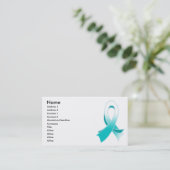 Cervic Cancer Stylish Ribbon Visitekaartje (Staand voorkant)