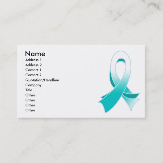 Cervic Cancer Stylish Ribbon Visitekaartje (Voorkant)