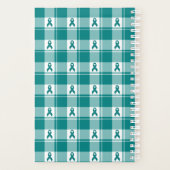 Cervical Cancer Awareness Plaid Planner, Teal Planner (Achterkant)