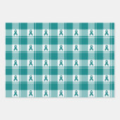 Cervical Cancer Awareness Plaid Wrapping Paper (Voorkant 2)