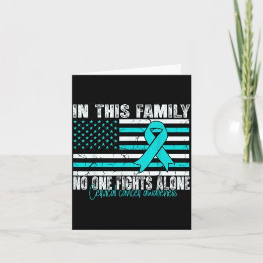 Cervical Cancer Awareness Women Men Cervical Cance Kaart (Voorkant)