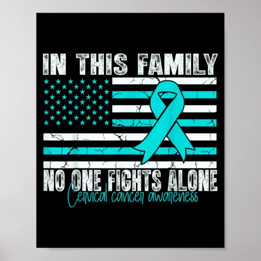 Cervical Cancer Awareness Women Men Cervical Cance Poster (Voorkant)