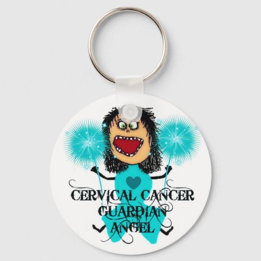 Cervical Cancer Guardian Angel Sleutelhanger (Voorkant)