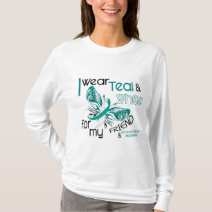 CERVICAL CANCER I Draag Blauwgroen en wit voor mij T-shirt