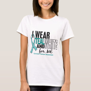 CERVICAL CANCER I Draag Blauwgroen & wit voor ME 1 T-shirt