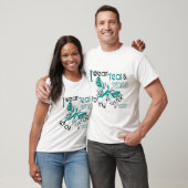 CERVICAL CANCER I Draag Blauwgroen wit voor mijn z T-shirt (Unisex)