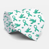 Cervical Cancer Ribbon Angel Stropdas (Opgerold)
