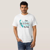 Cervical Cancer Ribbon My Hero Mijn moeder T-shirt (Voorkant volledig)