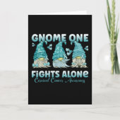 Cervical Cancer Teal Ribbon Gnome Kaart (Voorkant)