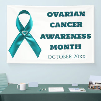 Cervical cancer teal ribbon ovarian awareness spandoek
