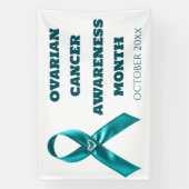 Cervical cancer teal ribbon ovarian awareness spandoek (Verticaal)