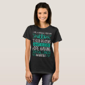 Cervical Cancer Warrior Disease Awareness Ribbon T-shirt (Voorkant volledig)