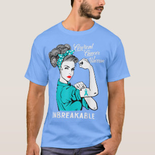 Cervical Cancer Warrior Unbreakable Tee Awareness T-shirt