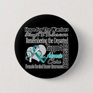 Cervicale Cancer Hope verdeelt collage Ronde Button 5,7 Cm
