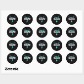 Cervicale Kanker Bewustzijn Support Squad Ronde Sticker (Vel)