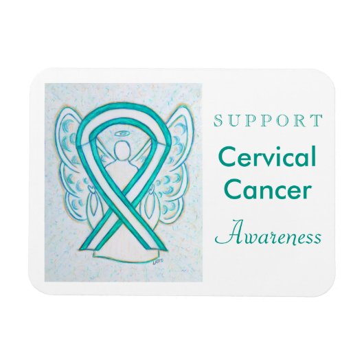 Cervicale kanker enenenbewust lintje magneet (Horizontaal)