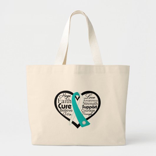 Cervicale kanker - Koolstoflaag Grote Tote Bag (Voorkant)