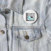 Cervicale kanker Survivor Collage Ronde Button 5,7 Cm (In situ)