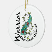 Cervicale kanker Warrior 15 Keramisch Ornament (Links)