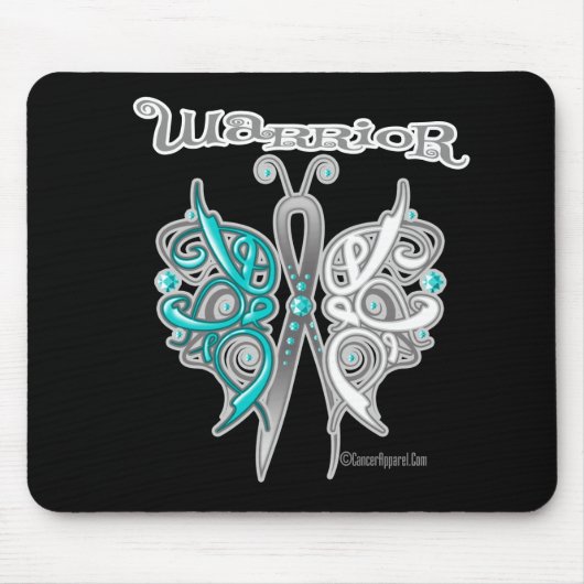 Cervicale kanker Warrior Celtic Butterfly Muismat (Voorkant)