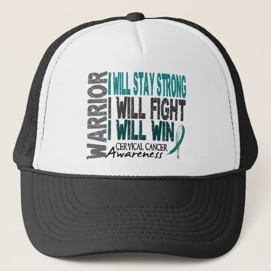 Cervicale kanker warrior trucker pet (Voorkant)
