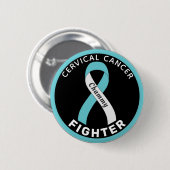 Cervicale kankerbestrijder lint zwarte Button (Voorkant /achterkant)