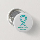 Cervicale kankerbewustwording Aangepaste Button (Voorkant /achterkant)