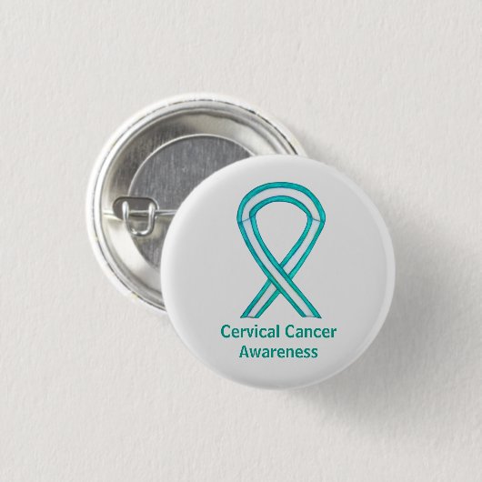Cervicale kankerbewustwording Aangepaste Button (Voorkant /achterkant)