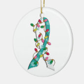 Cervicale kerstverlichting met baarmoederhalskanke keramisch ornament (Links)