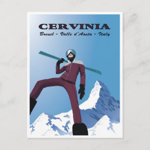 Cervinia, Breuil, Valle d'Aosta, Italië Briefkaart