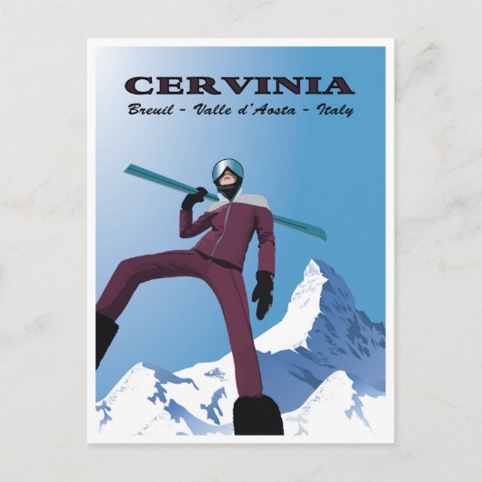 Cervinia, Breuil, Valle d'Aosta, Italië Briefkaart (Voorkant)