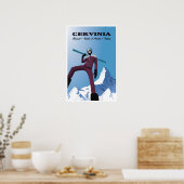 Cervinia,Breuil,Valle d'Aosta,Italië,Ski Poster (Keuken)