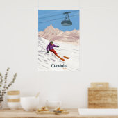 Cervinia Italië Skigebied Reisposter Poster (Keuken)