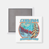 Cervinia Italië Snowboarden logo Magneet (Voorkant / Achterkant)