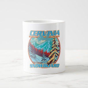 Cervinia italy Snowboarden logo Grote Koffiekop
