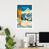 Cervinia Ski Muur Kunstprint 1 Poster (Thuiskantoor)
