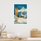 Cervinia Ski Muur Kunstprint 1 Poster (Keuken)