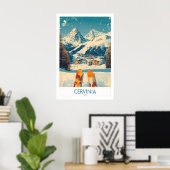 Cervinia Wandkunst Ski Poster Italië 1 (Thuiskantoor)