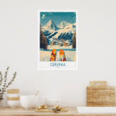 Cervinia Wandkunst Ski Poster Italië 1 (Keuken)