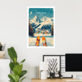 Cervinia Wandkunst Ski Print Italië 1 (Thuiskantoor)